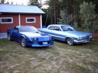 1963 Chevrolet Impala 1986 Chevrolet Camaro targa